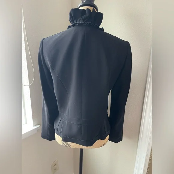 Elie Tahari Ruffle Collar Jacket Blazer 12P - Picture 2 of 8